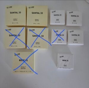 Le Labo Santal 33 & Rose 31 Mini Soap Set Hotel Travel Guest Soap Collection